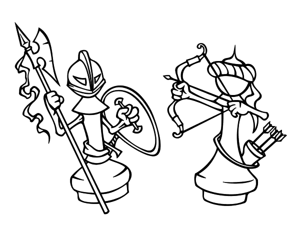 棋子简笔画图片