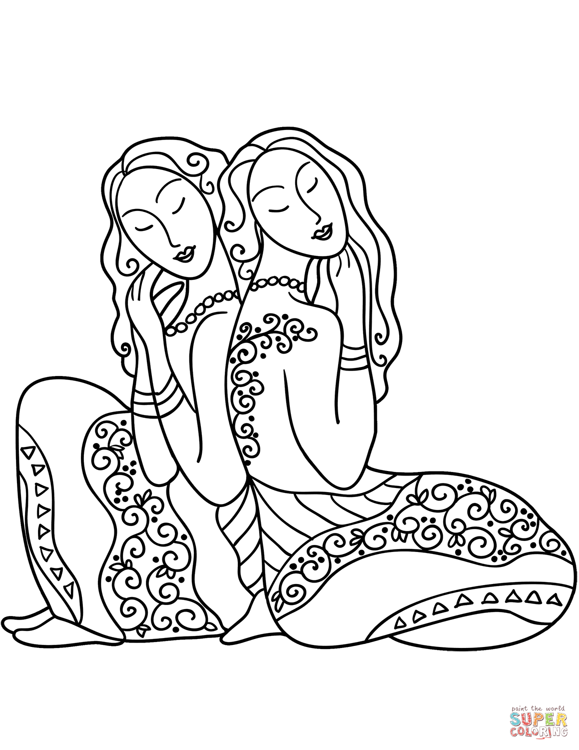 双子座星座简笔画图片