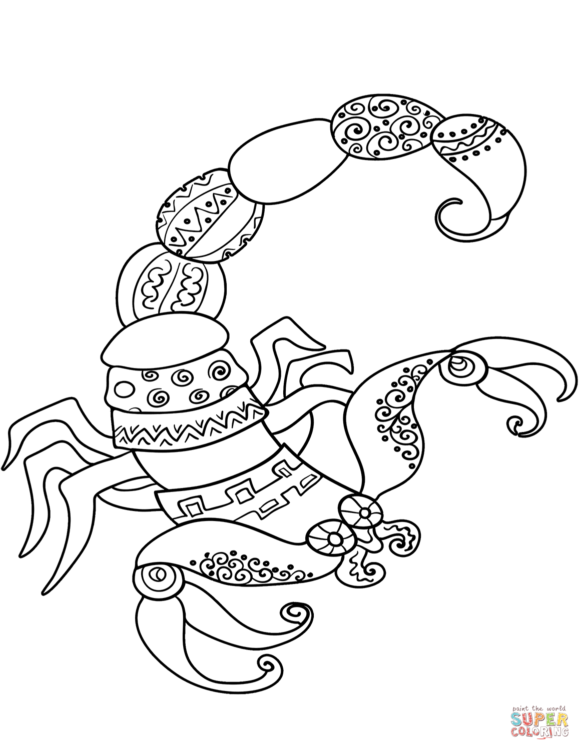 天蝎座星座简笔画图片