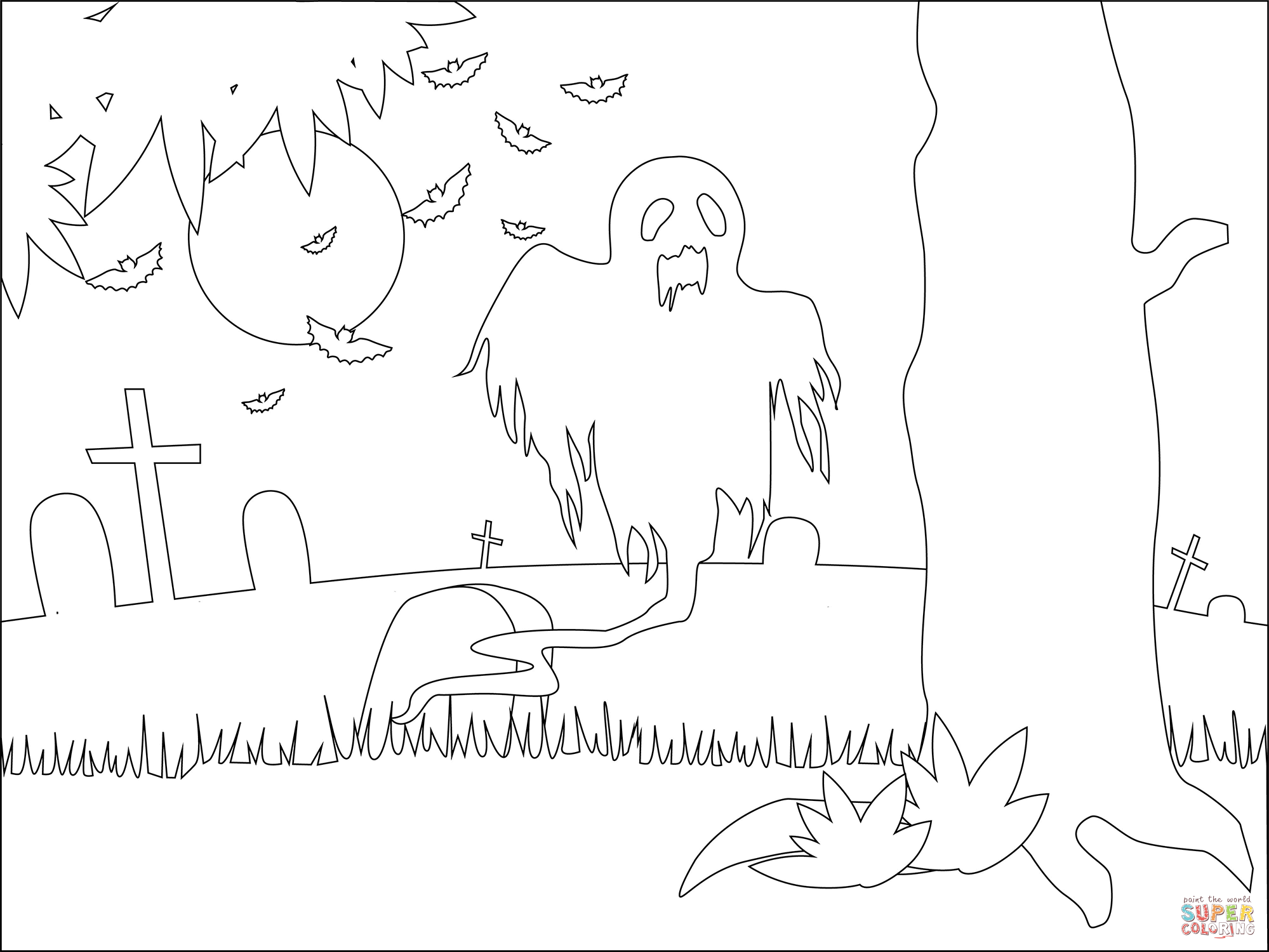 鬼魂填色图片-2