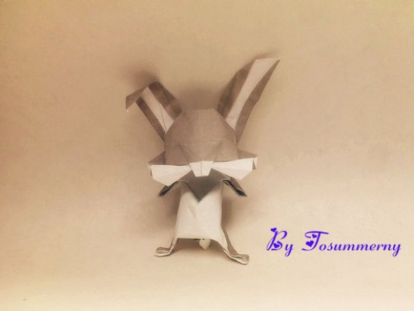 折纸疯狂兔子八哥的折法图解教程