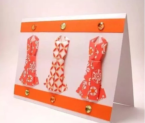 组合折纸 幼儿趣味手工折纸 组合折纸贺卡的作品