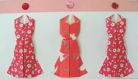 组合折纸 幼儿趣味手工折纸 组合折纸贺卡的作品