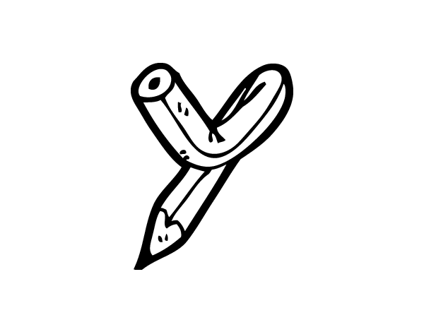 小写字母y的着色页
