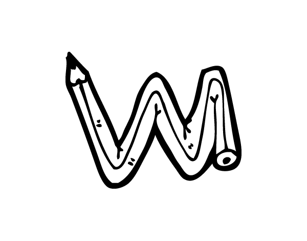 小写字母w的着色页