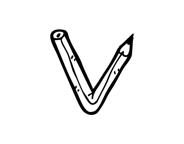 小写字母v的着色页