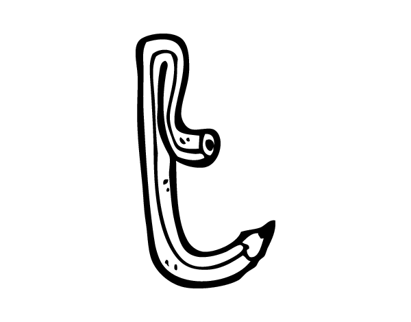 小写字母t的彩页