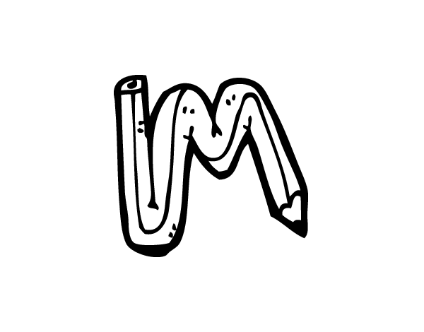 小写字母m的彩色页