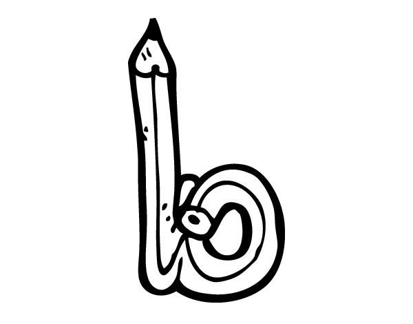 小写字母b的着色页