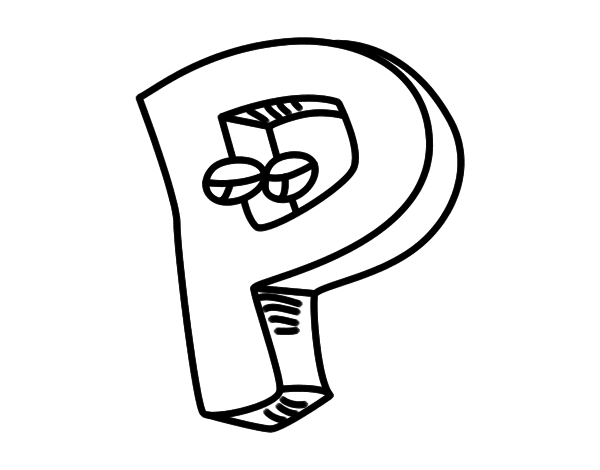 大写字母P简笔画